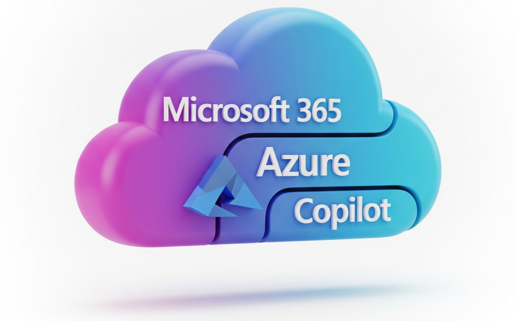 Илюстрация на облачна трансформация чрез Microsoft 365, Azure, Copilot